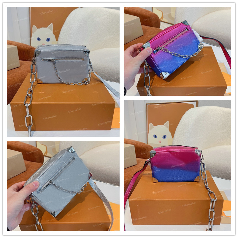 

Mini Soft Trunk Vintage Chain Shoulder Bag Designer Luggage Box Monograms embossed Cowhide-Leather Trim Handbags Purse Crossbody Clutch Flap Pocket M59726 M81219, #1