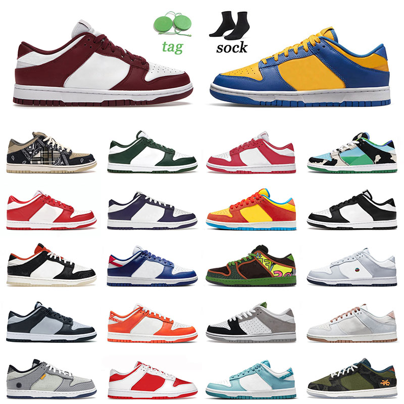 

2022 Sports Dunks Low Running Shoes for Mens Women Bordeaux Rose Whisper Vintage Navy Bart Simpson Ocean Chunky Black White Skate Lows Sneakers, A58 chlorophyll 36-45