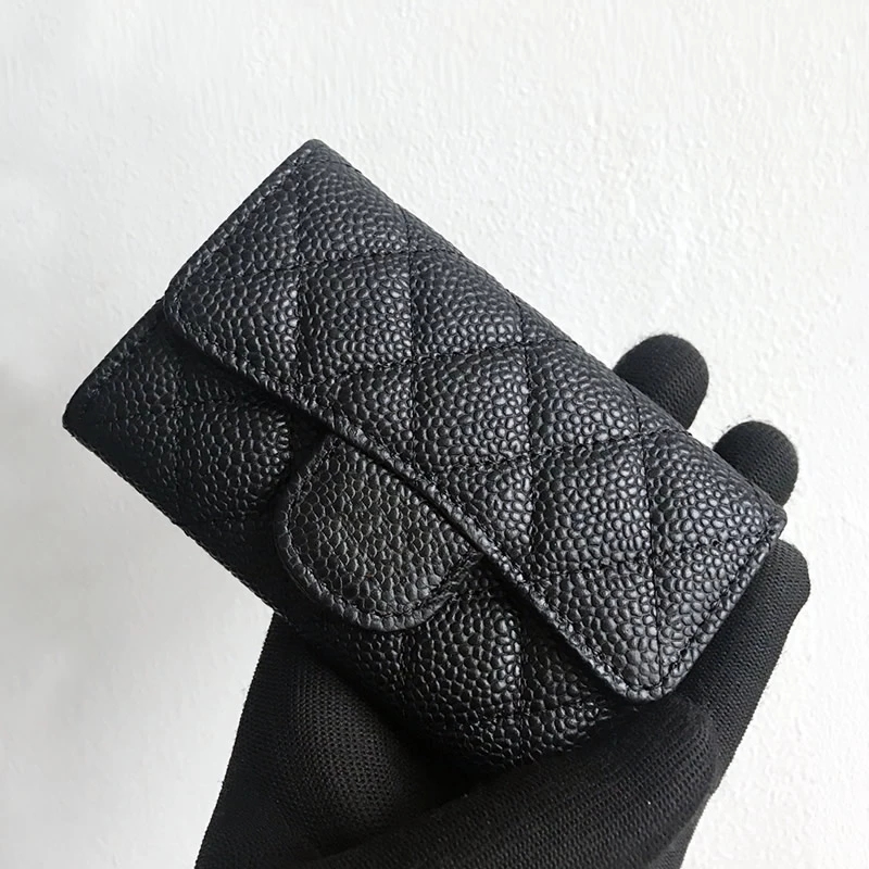 

Luxury Classical Women Bag Brand Fashion Sheepskin Leather Business Genuine Credit Card Holder, Cowhide gold buckle