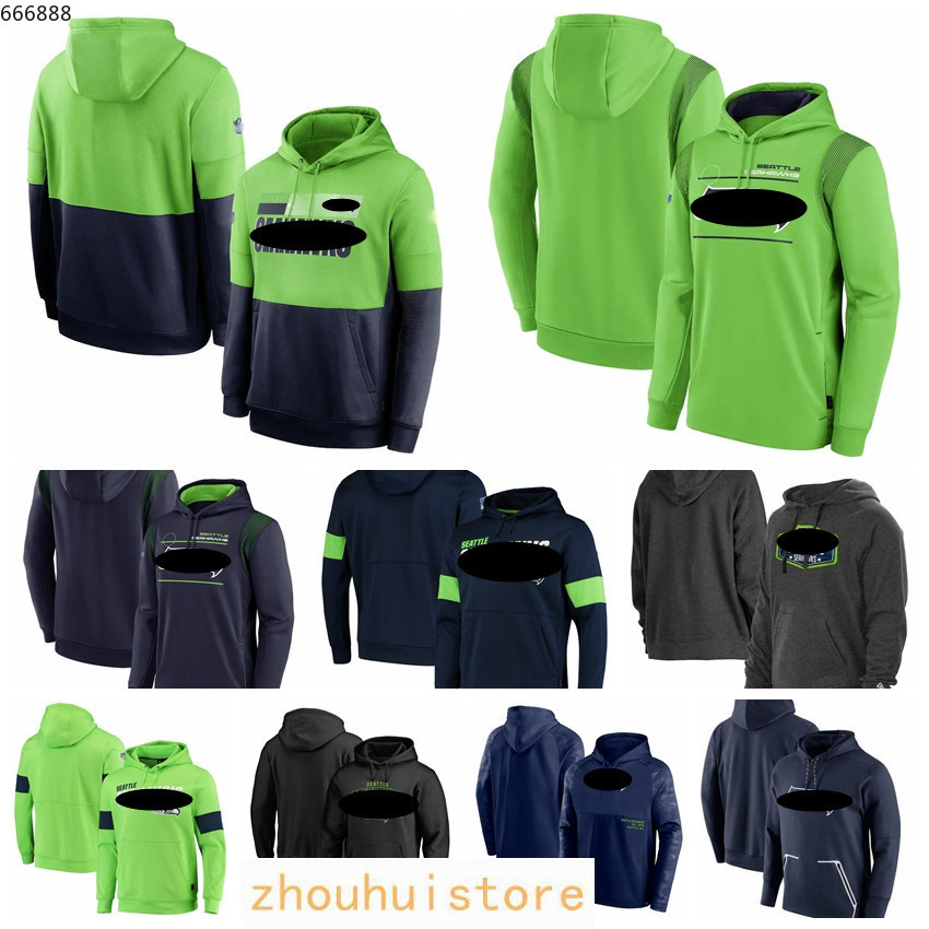 

New Seattle Men Women Youth Seahawk 2020 Salute to Service Sideline Therma Performance Pullover Football Hoodie