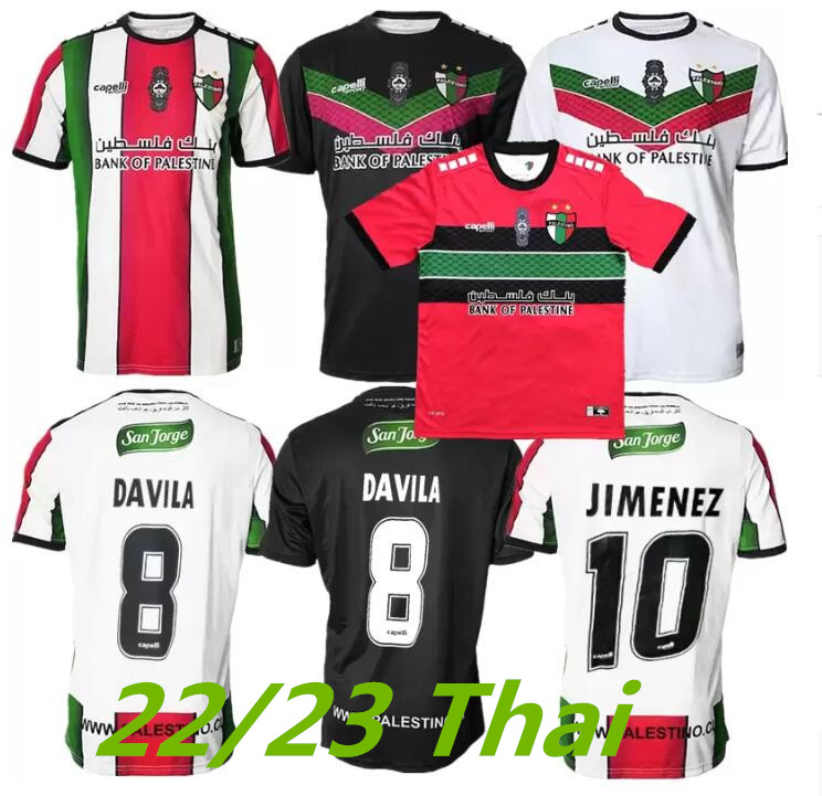

2021 2022 2023 CD Palestino Soccer Jerseys Chile CARRASCO DAVILA VILCHES JIMENEZ home away 3rd 21 22 23 football shirt 999, White