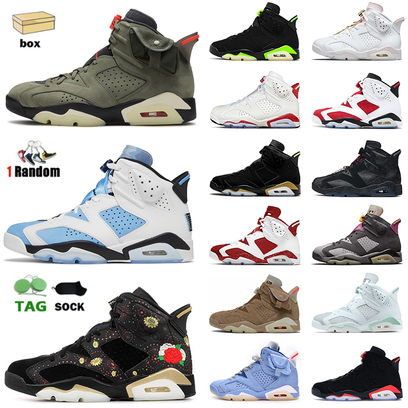 

Mens Sports Basketball Shoes 6 6s UNC CNY Jumpman Designer High OG Red Oreo Bordeaux Cactus Jack 6S Black Infrared Metallic Silver Women Sneakers Trainers With Box, C49 3m reflective infrared 40-47
