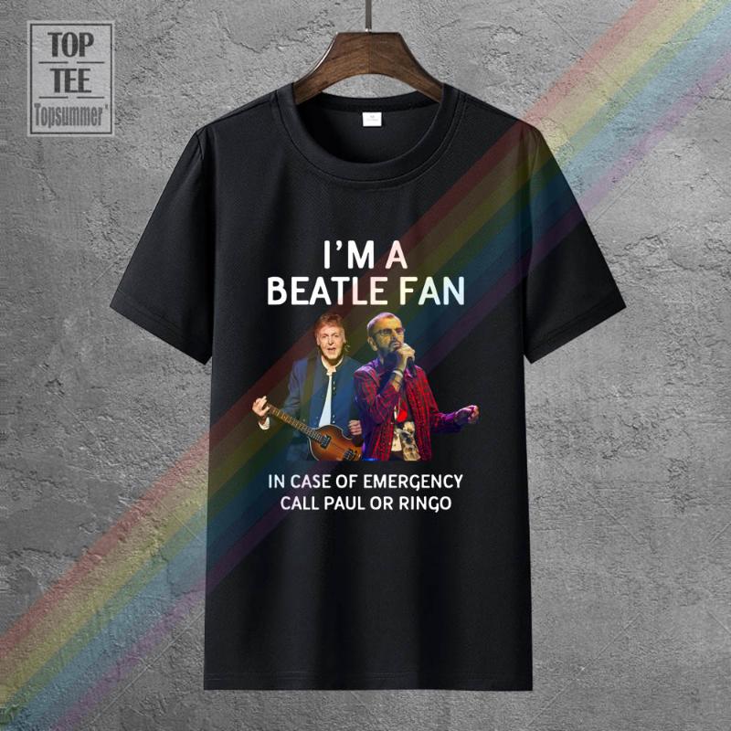 

Men's T-Shirts I'M A Beatle Fan In Case Emergency Call Or Ringo Tee Shirt Gothic Emo T-Shirt Punk Hippie Goth Retro TshirtMen's Men'sMen, 0140775-black