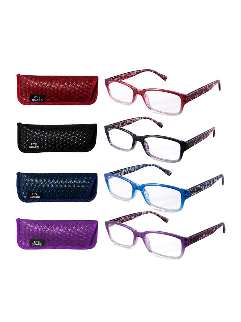 

Sunglasses 4 Pairs PC Quality Fashion Designer Spring Hinges Readers Reading Glasses WomenSunglasses