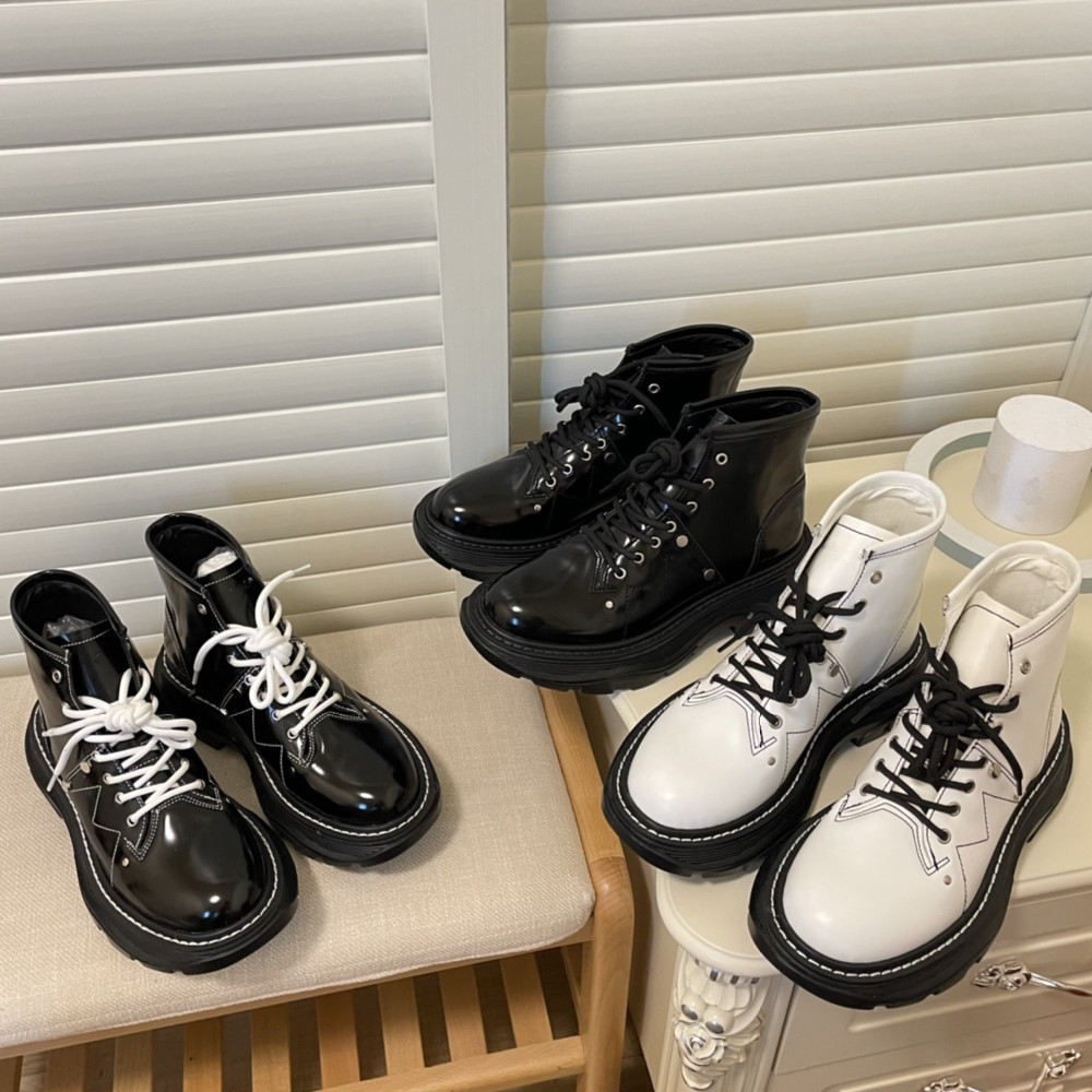 

LUXURY Women's Designers Boots Winter Ankle Martin Knight Boot Genuine Bull Leather Thick Sole 3cm Waterproof shoes size 34-40, Beige