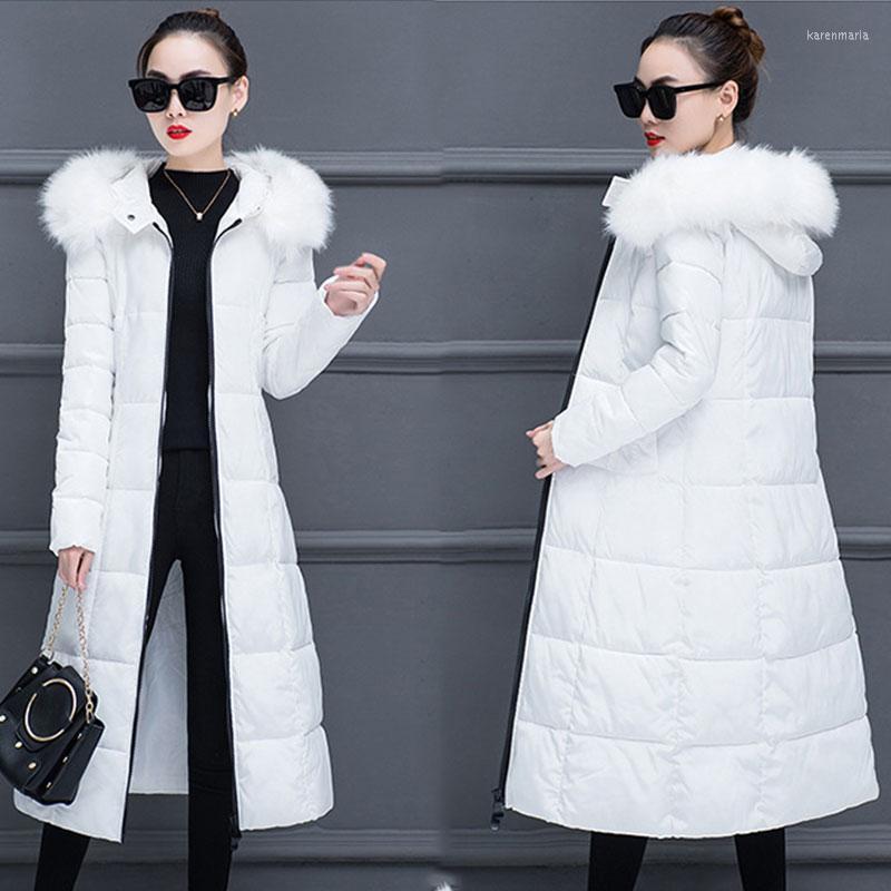 

Women's Down & Parkas Winter Women Hooded Jacket Korean Fashion Plus Size Clothing Vintage Casual Thick Warm Parka Woman Coat Long Kare22, Red fur