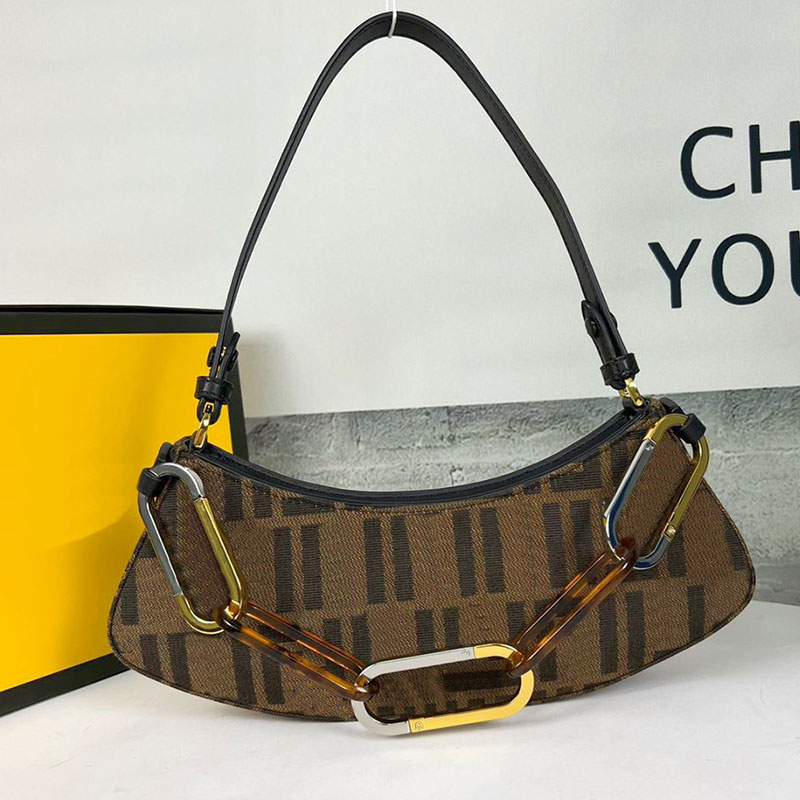 

Half Moon Bag Women Underarm Bags Chain Crossbody Handbags Cowhide Leather Handbag Detachable Full Leather Shoulder Strap Classic Letter Prints