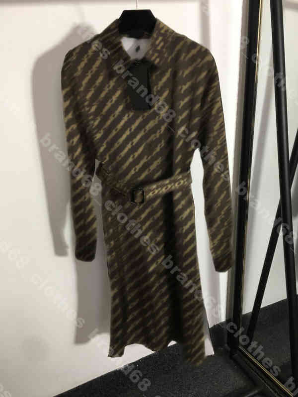 

fashion women long sleeve dress shirt F letter print dresses coat belt letter logo f..di brand 5A quality top coats designer women clothes album