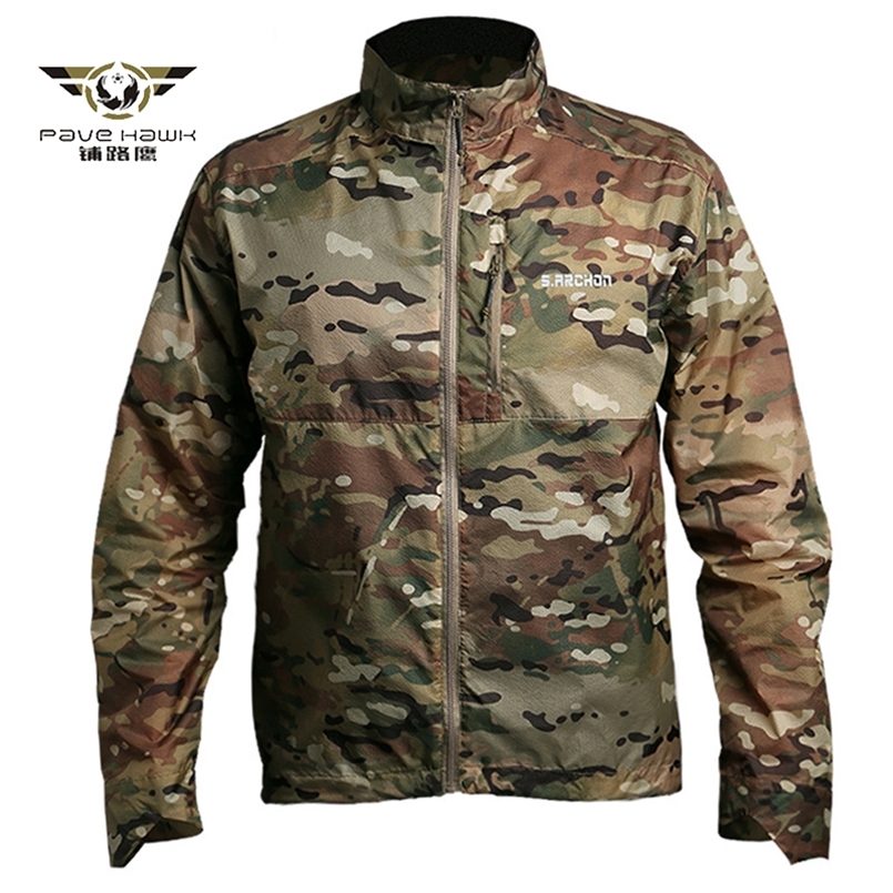 

Tactical Camouflag Skin Jackets Men  Lightweight Hooded Military Jacket Male Summer Breathable Thin Hoody Portable Windbreaker 220727, Black