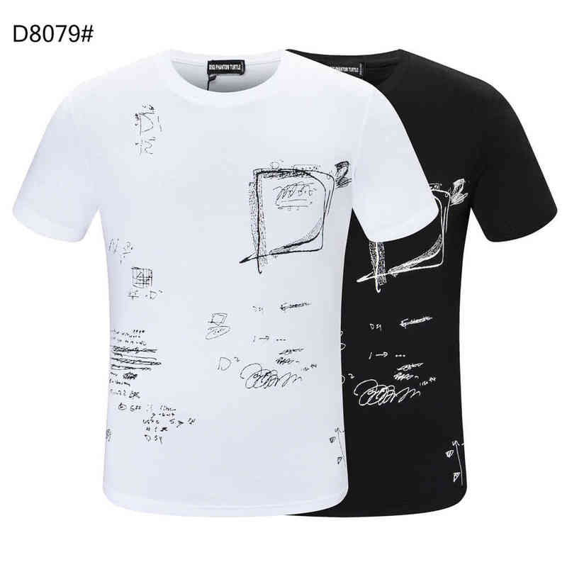DSQ Phantom Turtle SS Mens Designer T-shirt italien Fashion Tshirts Summer DSQ Modèle T-shirt mâle de haute qualité 100% coton Tops 60257