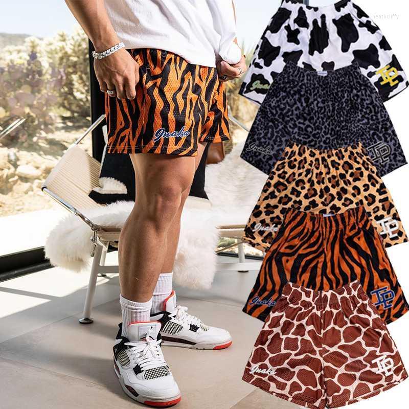 

Men's Shorts 22s Summer Trendy Brand Men's Casual Sports Inaka Power IP Basic Short Large Size Loose High Street Beach Basketball Heat22, Tiger black orange