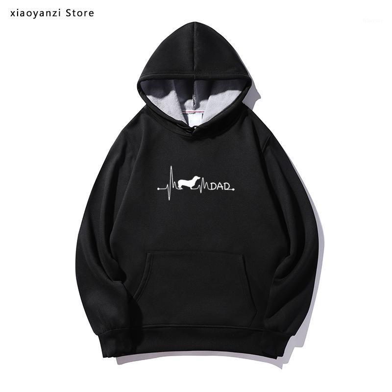 

Women' Hoodies & Sweatshirts Heartbeat Line Dachshund Teckel Dad Dog Gift Customize Standard Fitness Winter Autumn Pullovers Ou7491, Solid black