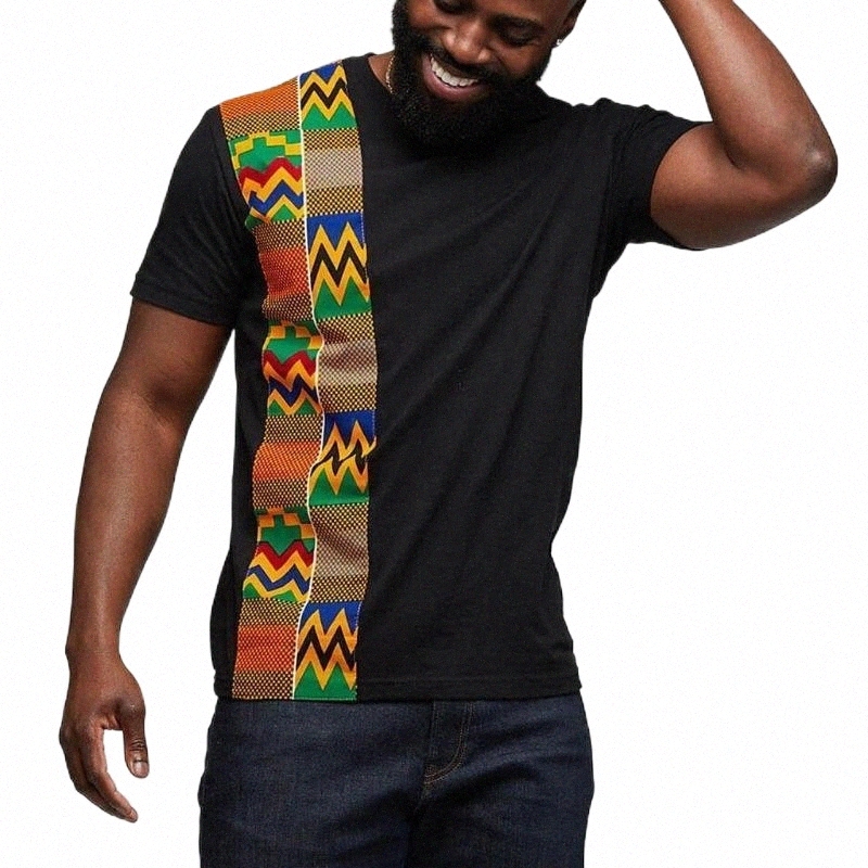 

men's T-Shirts Couple Clothes Summer T Shirt Women African Print Ethnic T-shirt O-neck Short Sleeve Casual Tee Tops For Men Camiseta 2022 t134#, Black