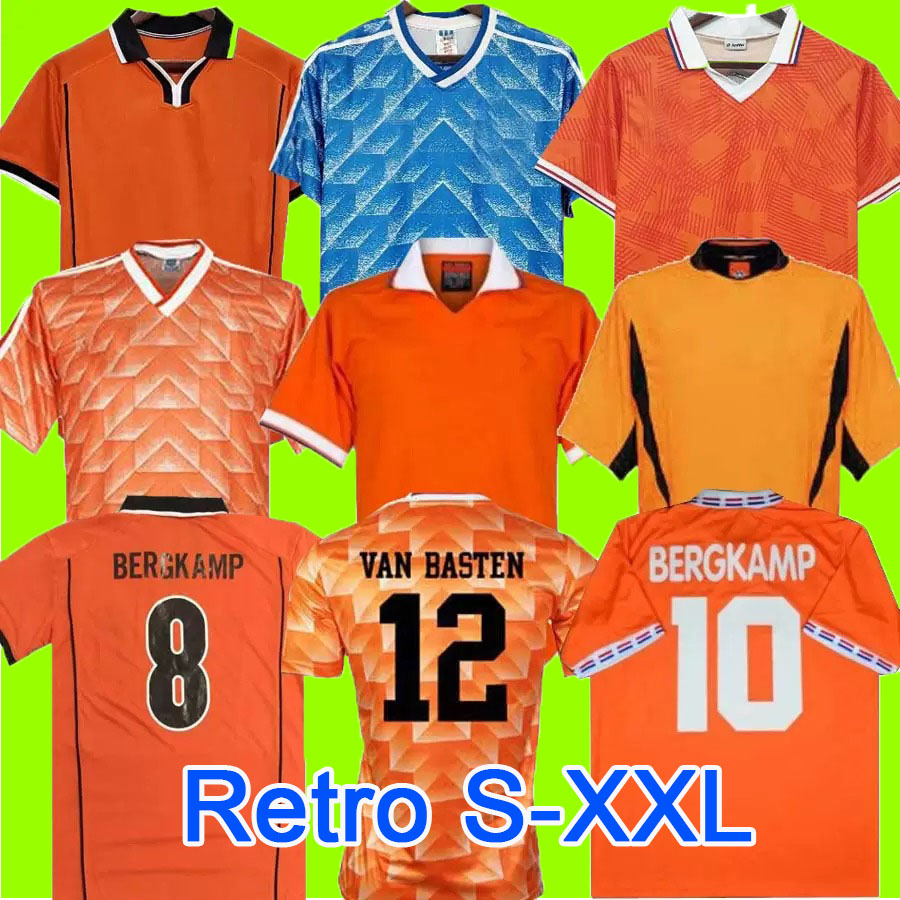 

1988 Netherlands Retro Soccer Jersey Van Basten 1997 1998 1994 Holland football shirts BERGKAMP 97 98 12 Gullit Rijkaard DAVIDS national top orange jersey 1101, 1988 away jersey