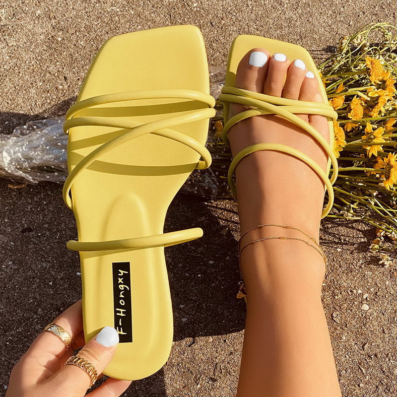 

B003 Slippers Women Summer Shoes Indoor Sandals Slide Soft Non-Slip Bathroom Platform Home Slippers, As photo