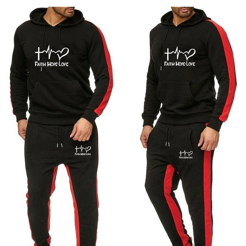 

Men' Tracksuits Spring Men Tracksuit Set Fashion Brand Hoodies Underwear Sportswear Sets Hoodie Pants Jogging Suit ClothingMen, 10