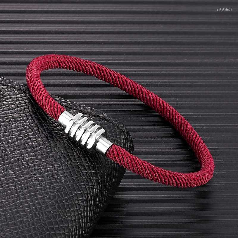 

Charm Bracelets Men Women Stainless Steel Magnet Buckle 100% Waterproof String Rope Wrap Bracelet Unisex Handmade Surfer Beach BraceletCharm