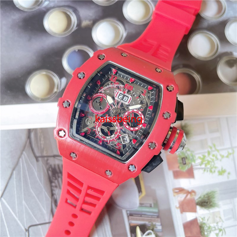 

6-pin 2022 Fashion Brand Automatic Watches Men's Waterproof Skeleton Wrist Watch With women men Leather strap kis