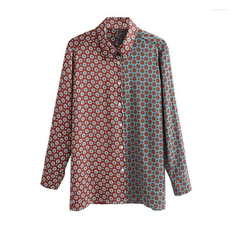 

Women' Blouses & Shirts 2022 European And American Wind Restoring Ancient Ways The Drape Design Feels Loose Printed Shirt, See chart