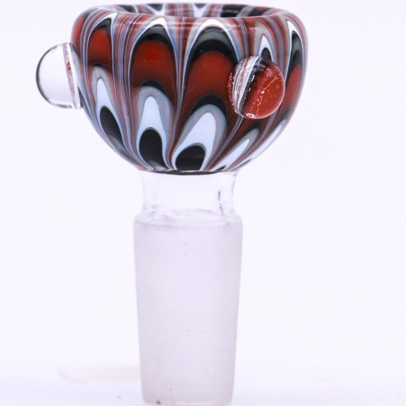 

14mm glass bowls smoke Male Joint Handle Beautiful Slide bowl piece smoking Accessories