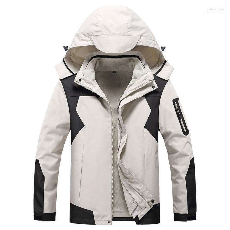 

Fleece Warm Winter Jacket Men Hooded Parkas Man Coat Thick Outdoor Sport Outwear Windbreaker Plus Size 6XL1 Phin22, Beige