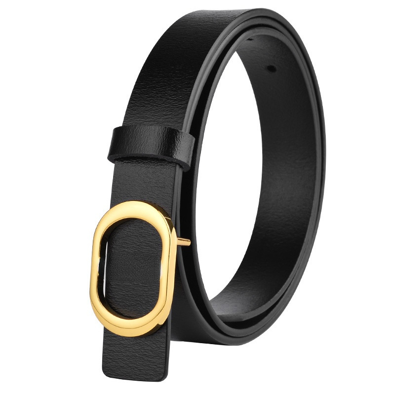 

TopSelling Women's leather belt women's versatile jeans with INS style fashion decoration black decorative Designer Classic luxury