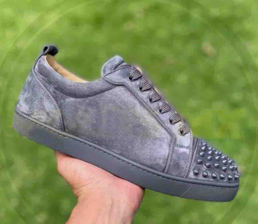 

Luxury brands Man casual shoes Classic flats sport runner Men spiked sneaker junior genuine leather spike low top platform orlato trainers red bott