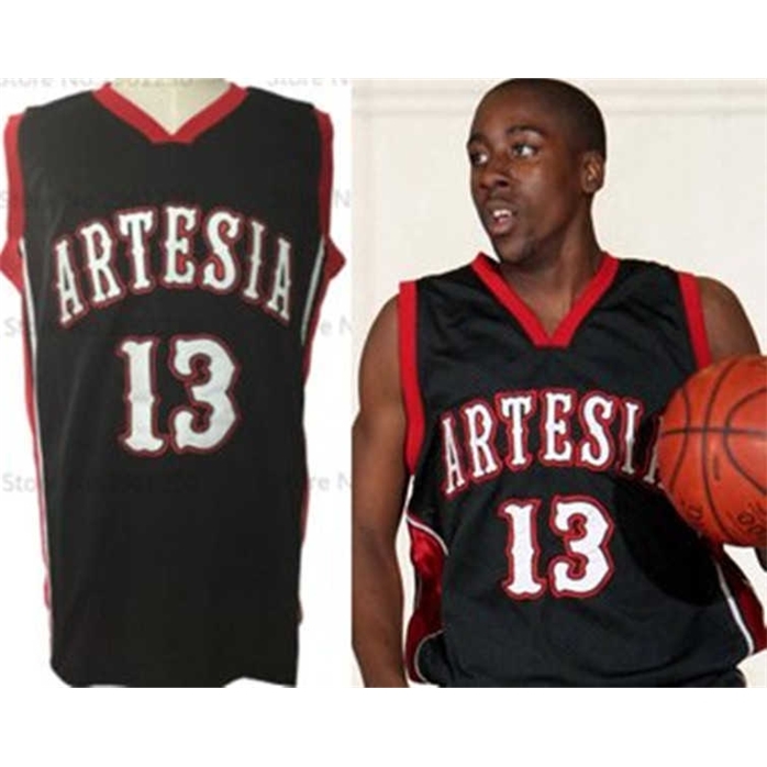 

Sjzl98 James Harden 13 Artesia High School Basketball Jersey Queensway Custom Throwback Sports Customize any name and number, Black