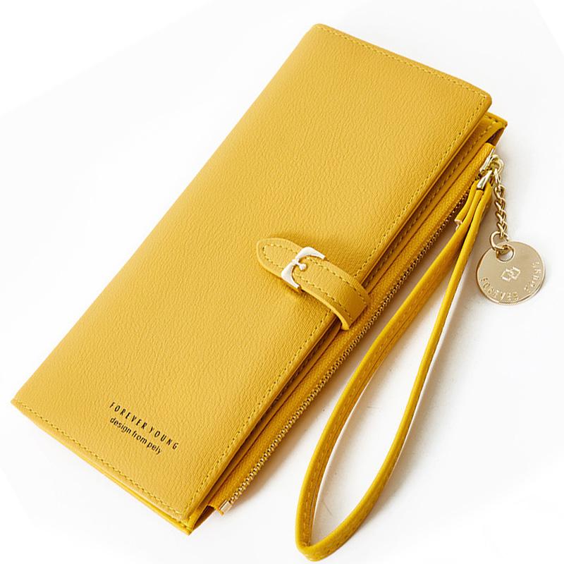 

Wallets Wristband Women Long Wallet Many Departments Female Clutch Lady Purse Zipper Phone Pocket Card Holder Ladies CarterasWallets, Black