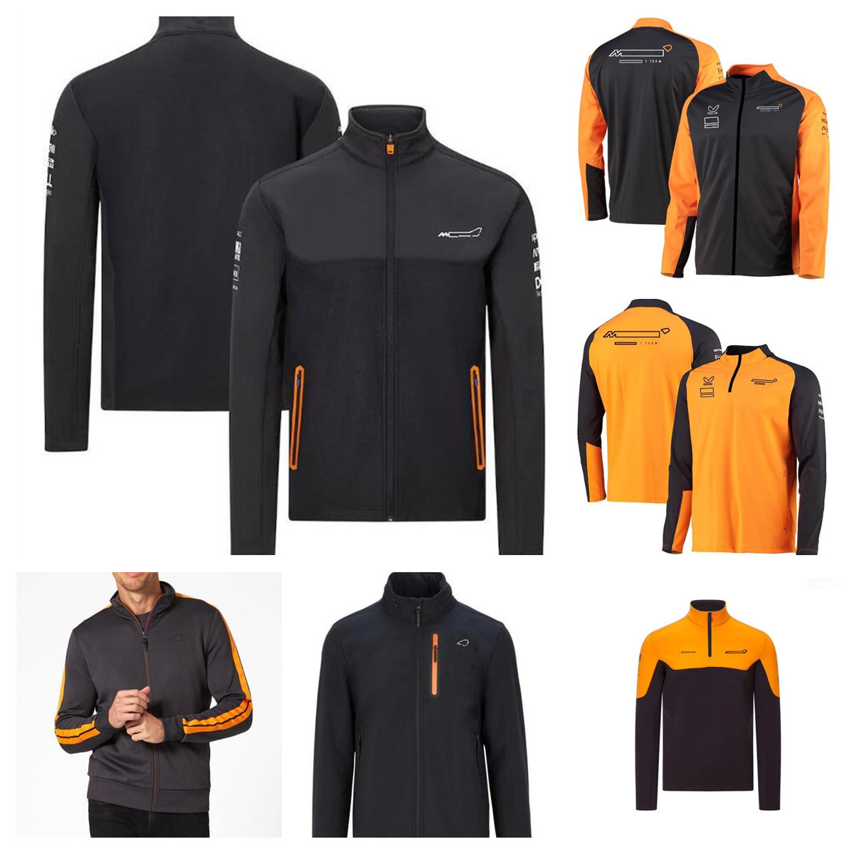 

F1 Formula 1 racing jersey stand-up collar zipper sweater same style customization