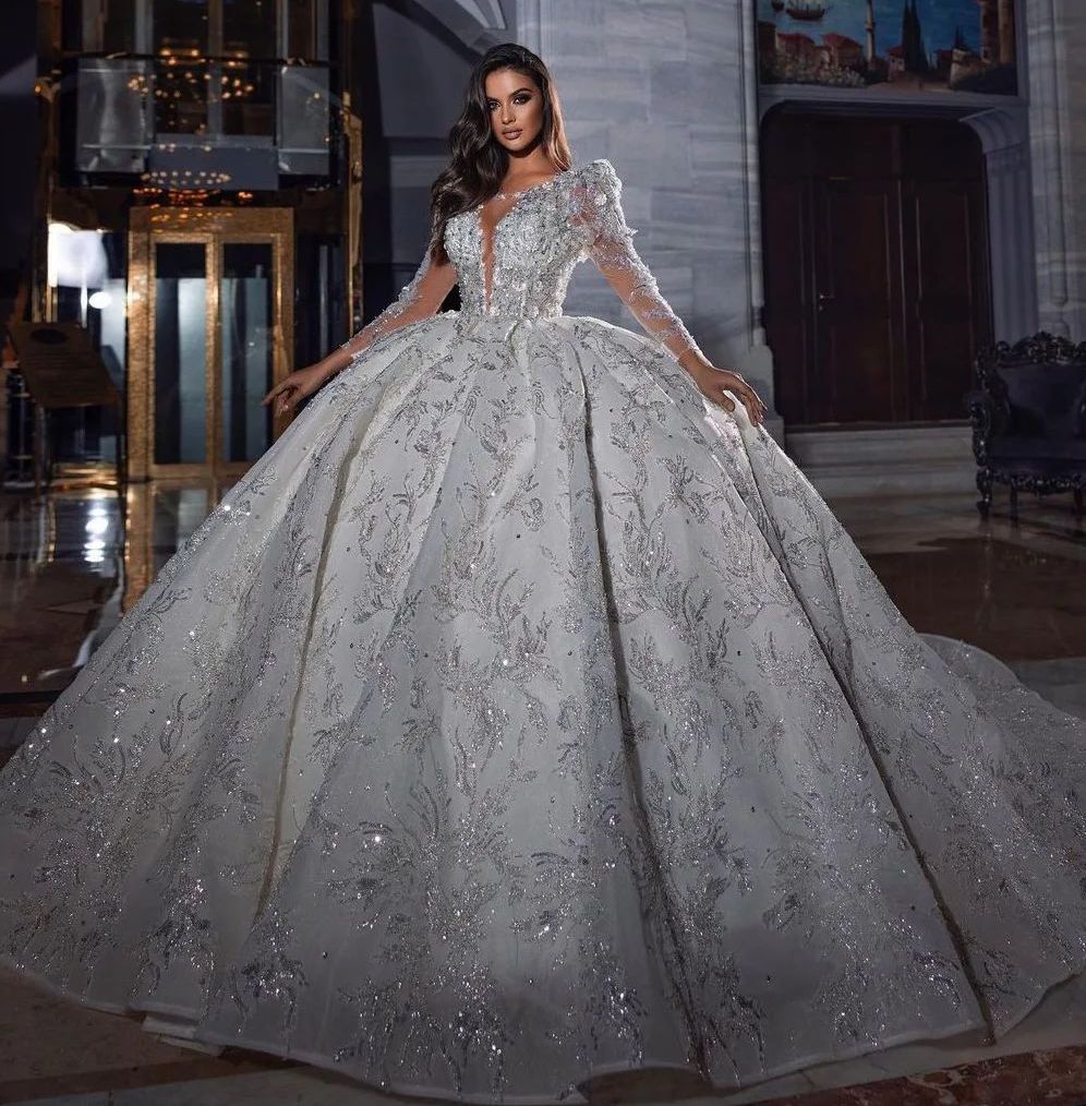 Glitter 2022 Robes de mariée de mariée
