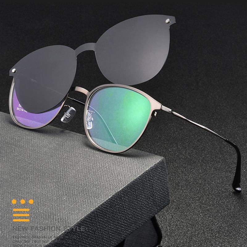 

Fashion Sunglasses Frames Oval Shape Full Rim Optical Glasses Frame With Polarized Clip-on Eyeglasses Spectacles Metal Alloy Eyewear Prescri