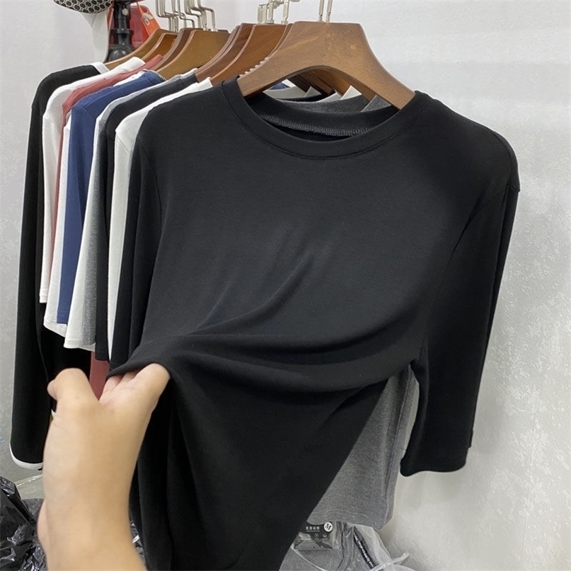 

13 T Shirt Women Summer Top Sexy Elasticity T-Shirt Tee Woman Clothes Slim Tshirt Female Skinny Cotton Short Sleeve Tops White 220402, White slit