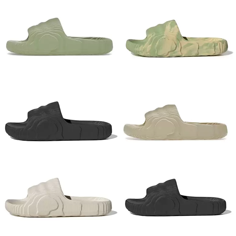 

2022 Adilette 22 Men Women Designer Slippers Slides Sandals Fashion Magic Lime St Desert Sand Black Grey Slipper Slide Sandal Scuffs 36-45, Color#1