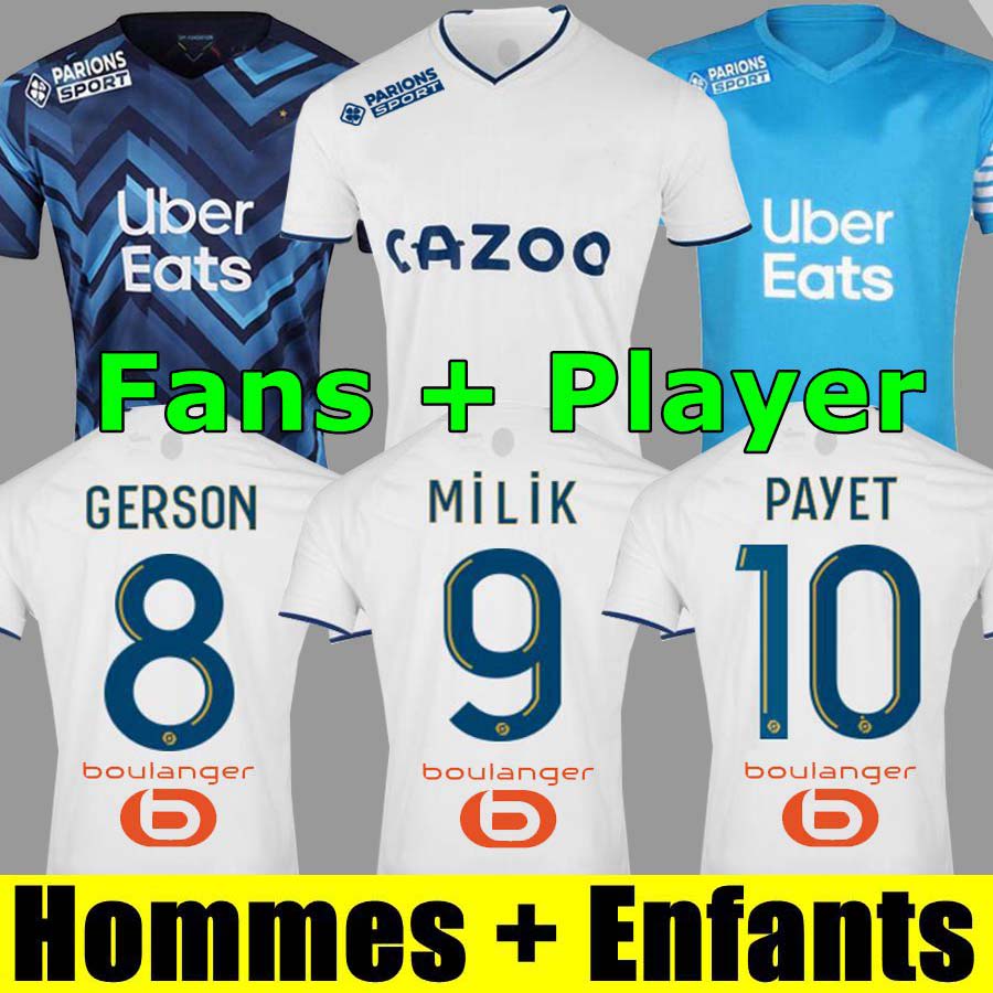 

21 22 23 soccer jerseys 2021 2022 2023 MarseilleS MILIK maillot foot CUISANCE THAUVIN BENEDETTO KAMARA PAYET football shirts men kids kit LUIS HENRIQUE ALVARO, 22 23 home aldult ucl