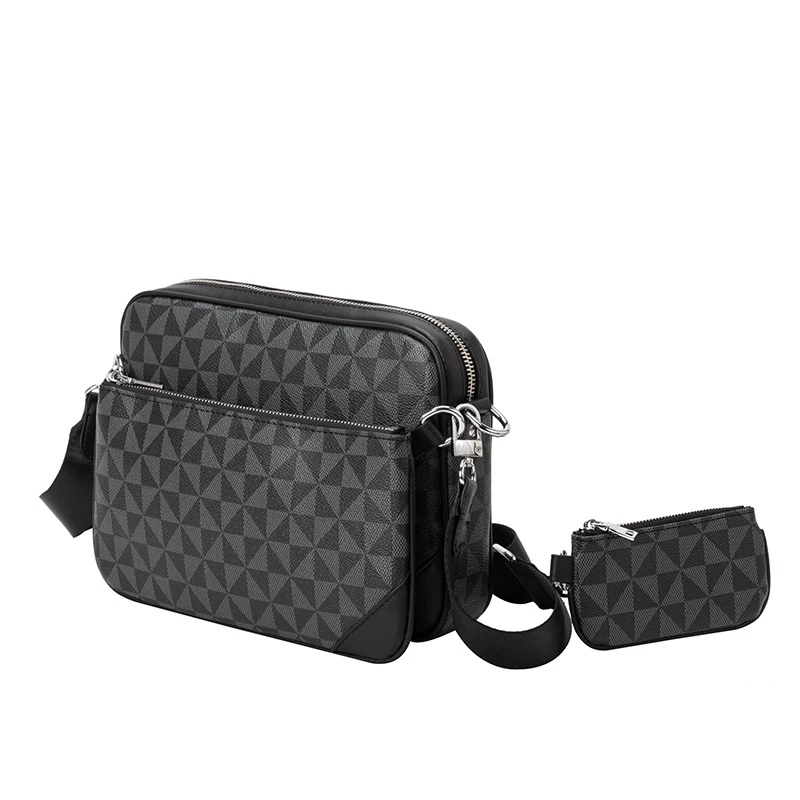 

Luxury Fashion Brand Designer Men's Bags 3 In 1 Messenger Bags Shoulder Bag Vintage Clutches Men's Bags, Brown