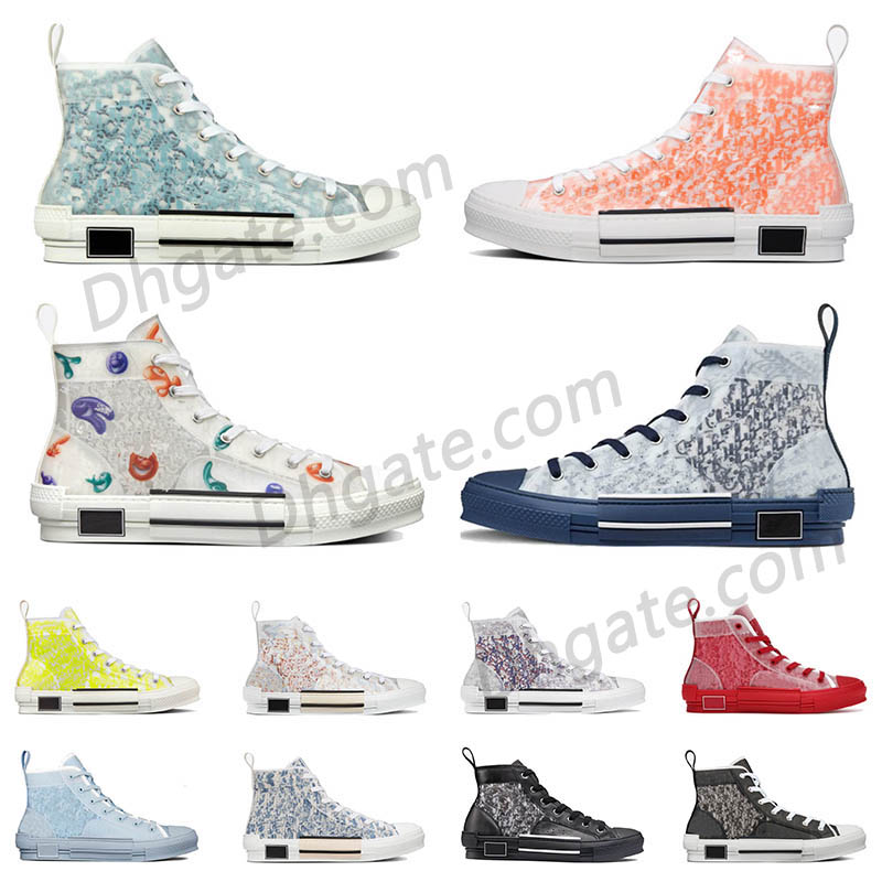 

2022 Designer luxury platform triple B23 high low oblique casual shoes canvas women men b 23 tech Trainers Printed luxuries jogging sneakers big size 12, B25