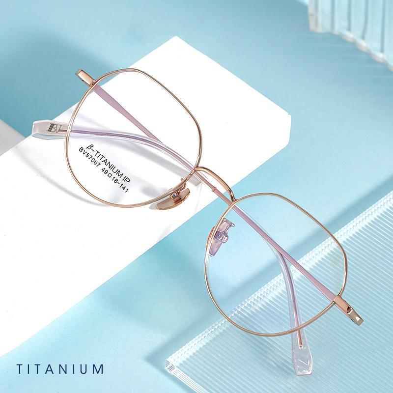 

Sunglasses Blue Light Blocking Glasses Frame Eyewear Pure Titanium Full Rim Prescription Eyeglasses With Recipe Oculos De Grau BV87007