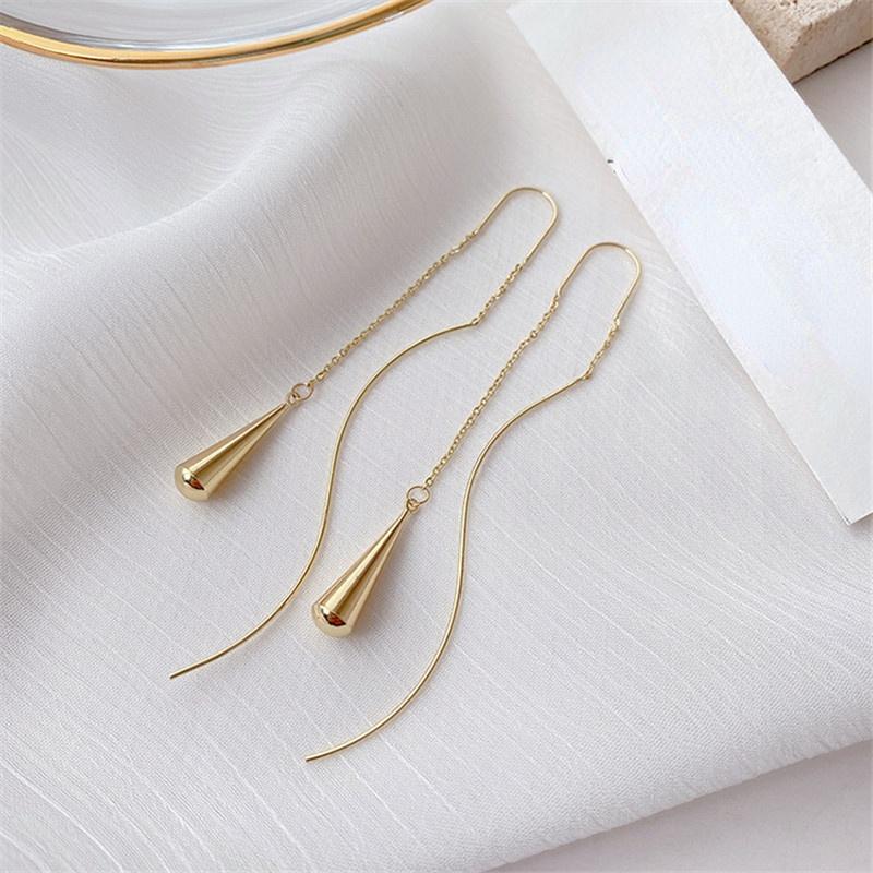 

Dangle & Chandelier Delysia King Drop Shape Long Tassel Ear Hook EarringsDangle