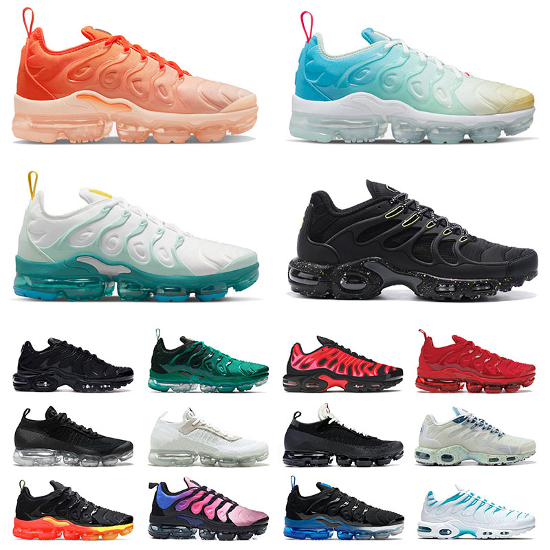 

Mens Womens Tn Plus Designer Running Shoes Big Size Us 13 Tns Reflective Black Terrascape Mint Green Fly Knit 1.0 2.0 Flynit Moc Sports Sneakers Trainers Eur 36-47, 40-46 triple black leather