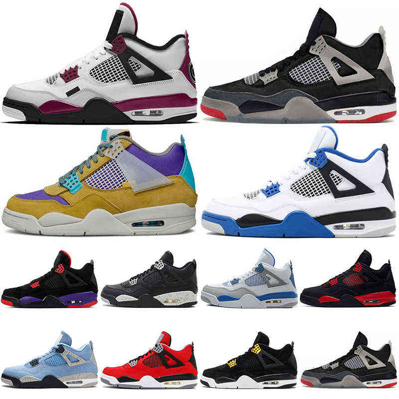 

Cheaper Basketball shoes jumpman 4 mens shoe 4s White Oreo Union Guava Taupe Haze outdoor men women sport sneakers trainers size 5.5-13, 36-47 bred