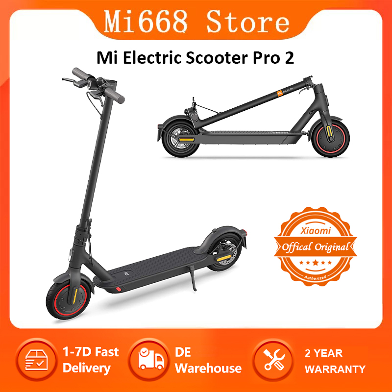 

Original Xiaomi Mi Pro 2 Electric Scooter 20km/h Foldable 100kg load 8.5" pneumatic tyres dual braking system LED display Road approval