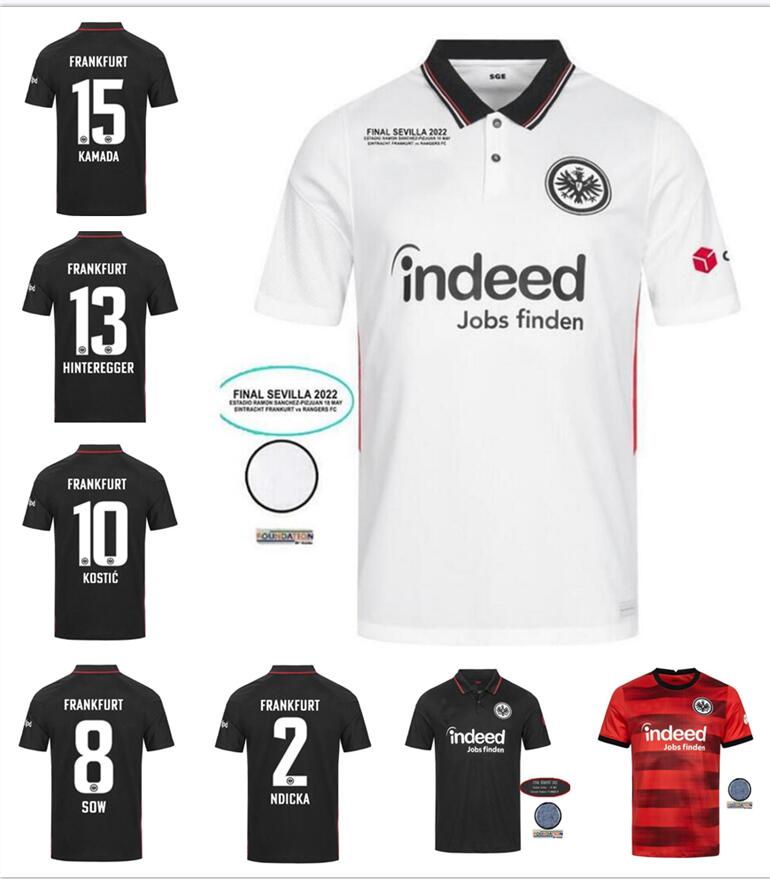 

21 22 23 Eintracht Frankfurt soccer jersey 2022 2023 SOW Borre KOSTIC HAUGE Younes football uniform men kids kit HASEBE KOSTIC HINTEREGGER Lammers maillot shirts