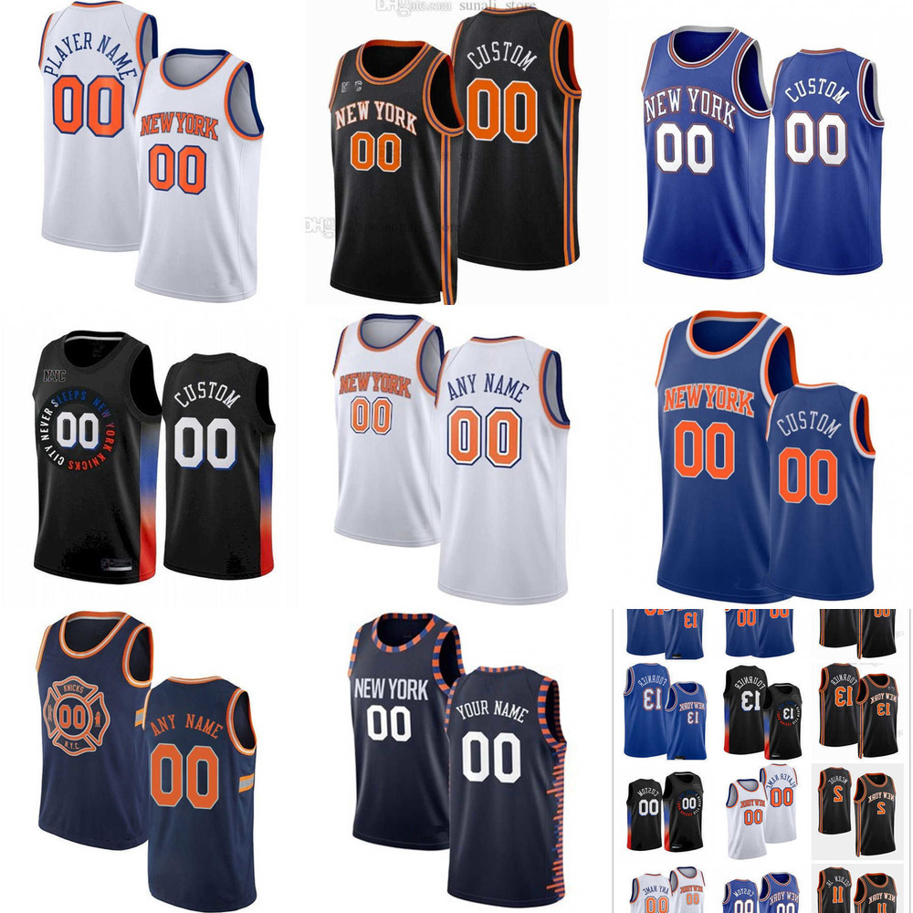 

75th Custom Jersey New York''Knicks''MEN Women Youth 13 Evan Fournier 11 Wayne Selden 2 Miles McBride 45 Jericho Sims Basketball Jerseys, Color