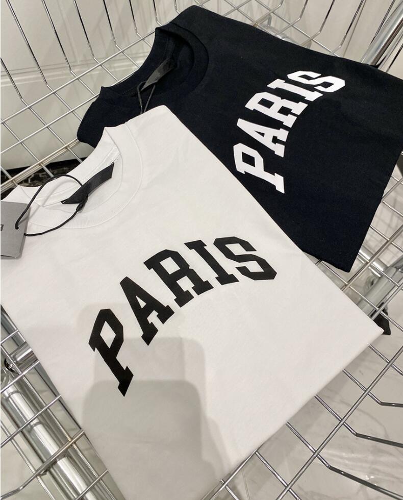 

White Black kids summer t-shirts Cotton embroidery Letters Pattern t shirts boys girls top tees children t-shirt Plus size 100-140cm, Shipping pay