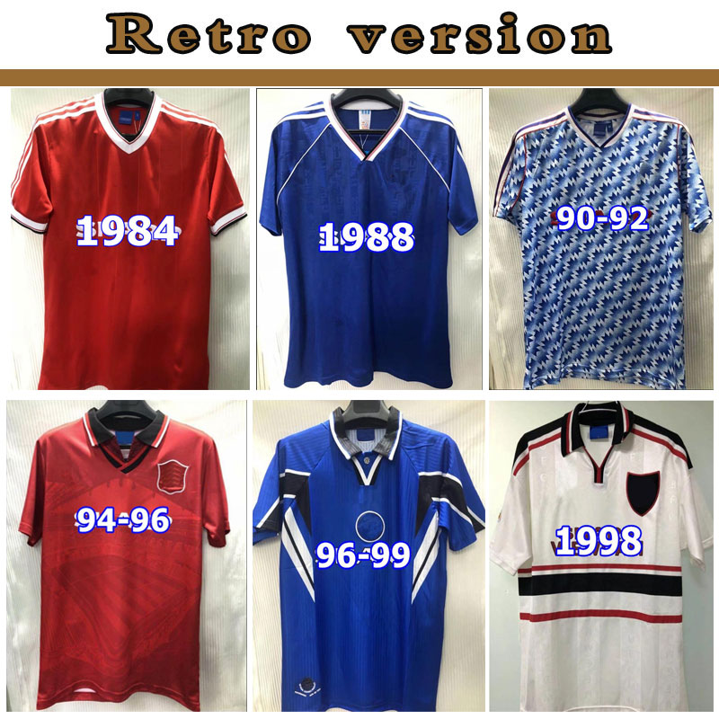 

Retro Manchester soccer jersey BECKHAM CANTONA UTD home Away Man RONALDO KEANE GIGGS united football shirt, Red