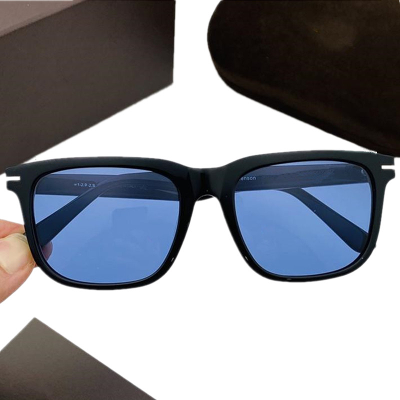 

Newarrival 775 Concise&Noble Square Tinted Men Sunglasses UV400 56-19-145 Light Yellow&Deep Blue Lens fullset Packing Box freeshipping
