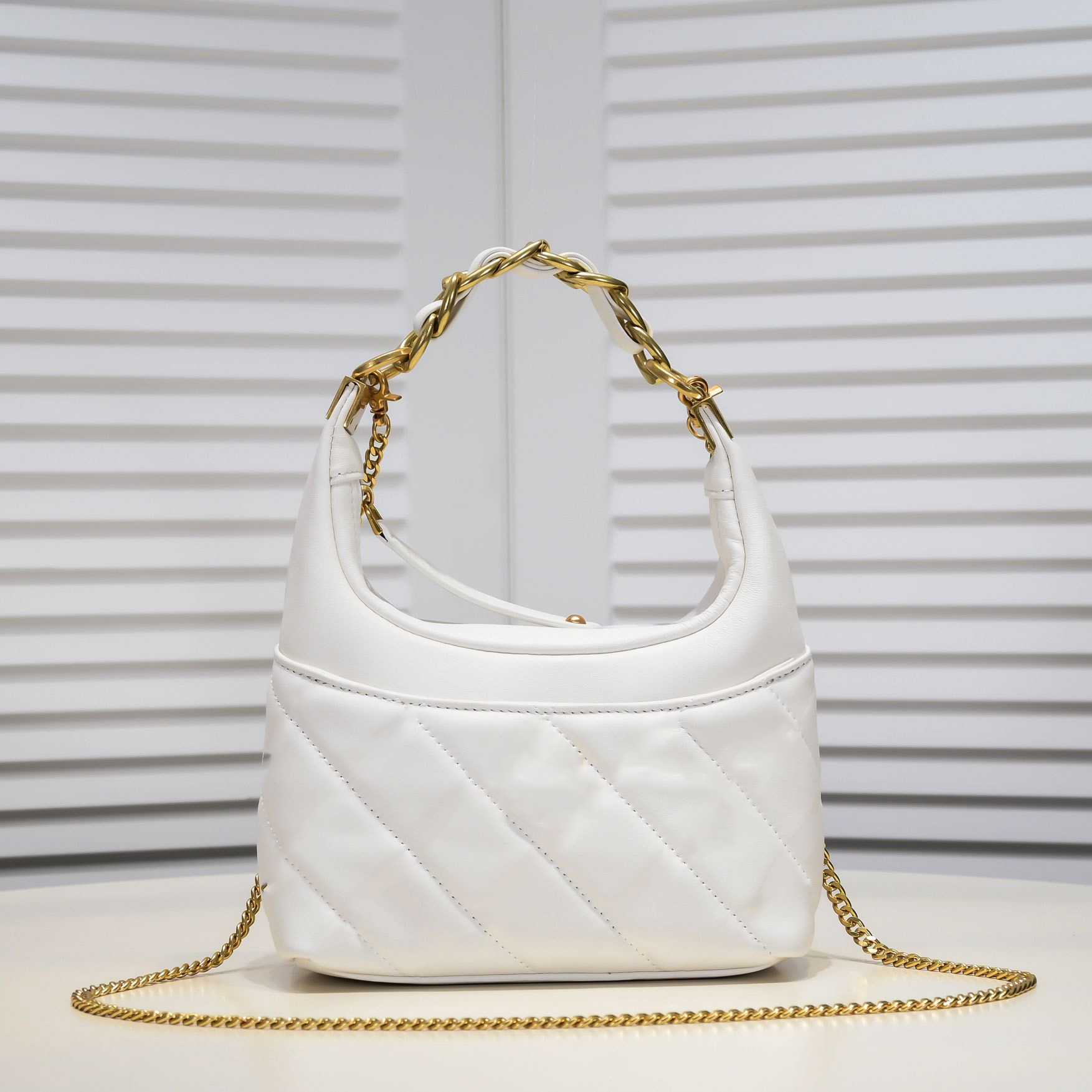 

Luxury designer Handbags tHigh quality leather hobo chain armpit dumpling bun fashion classic handbags for women purse with pouch wallet AS8835, Yellow