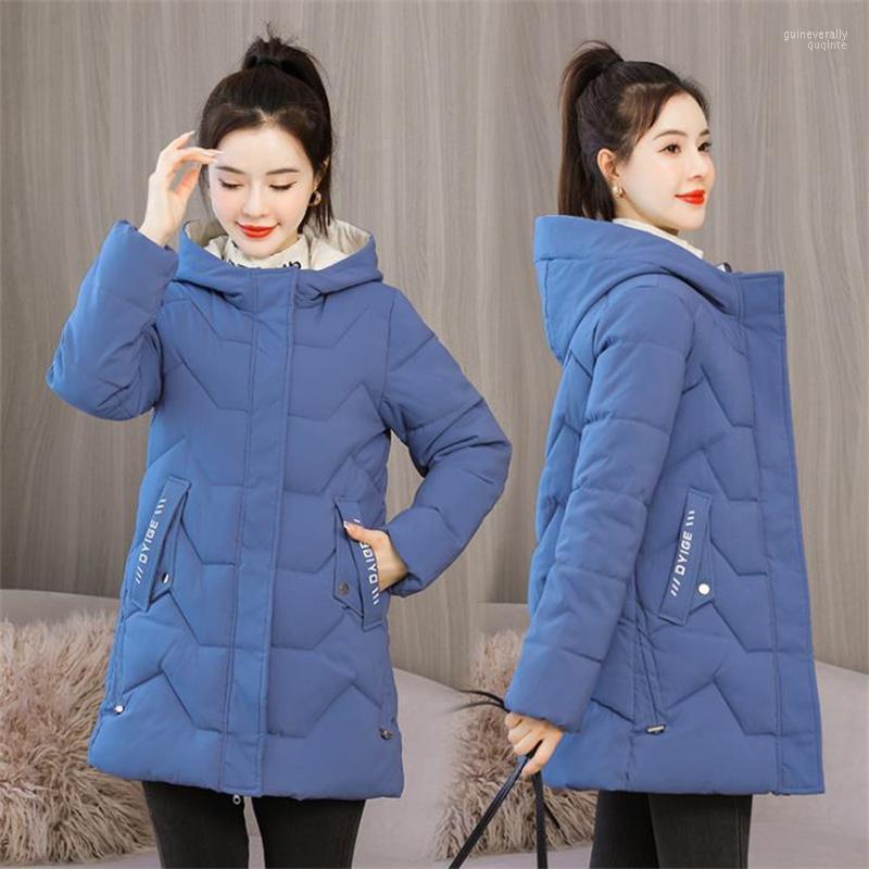 

Women's Down & Parkas Winter Padded Jacket Korean Style Cotton-padded Mid-length Loose And Thick Student Guin22, Black