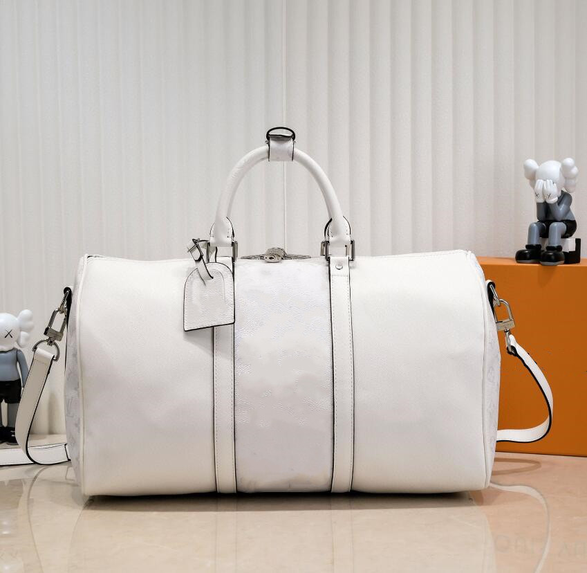 

Luxury Designer Duffle Bags Women Patchwork Travel Bag Fashion Men Classic Genuine Leather Sport Outdoor Packs Soft Sided Suitcase Luggage, Mix color: